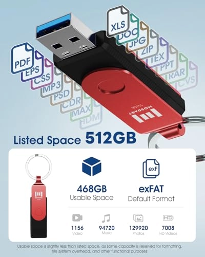 USB C 3.1 Dual Flash Drive - 512GB