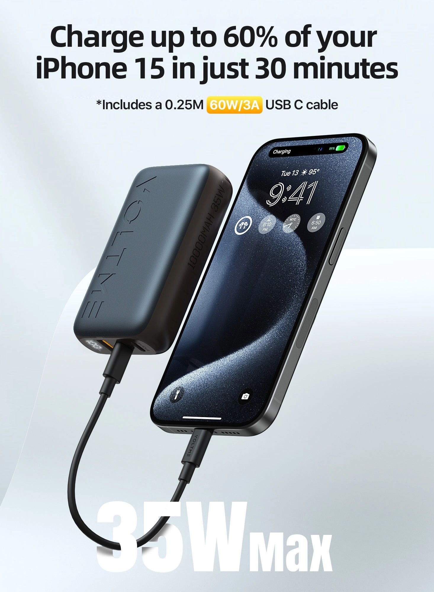 Hypercore 10K - 10000mAh 35W 1 USB-A 2 USB-C