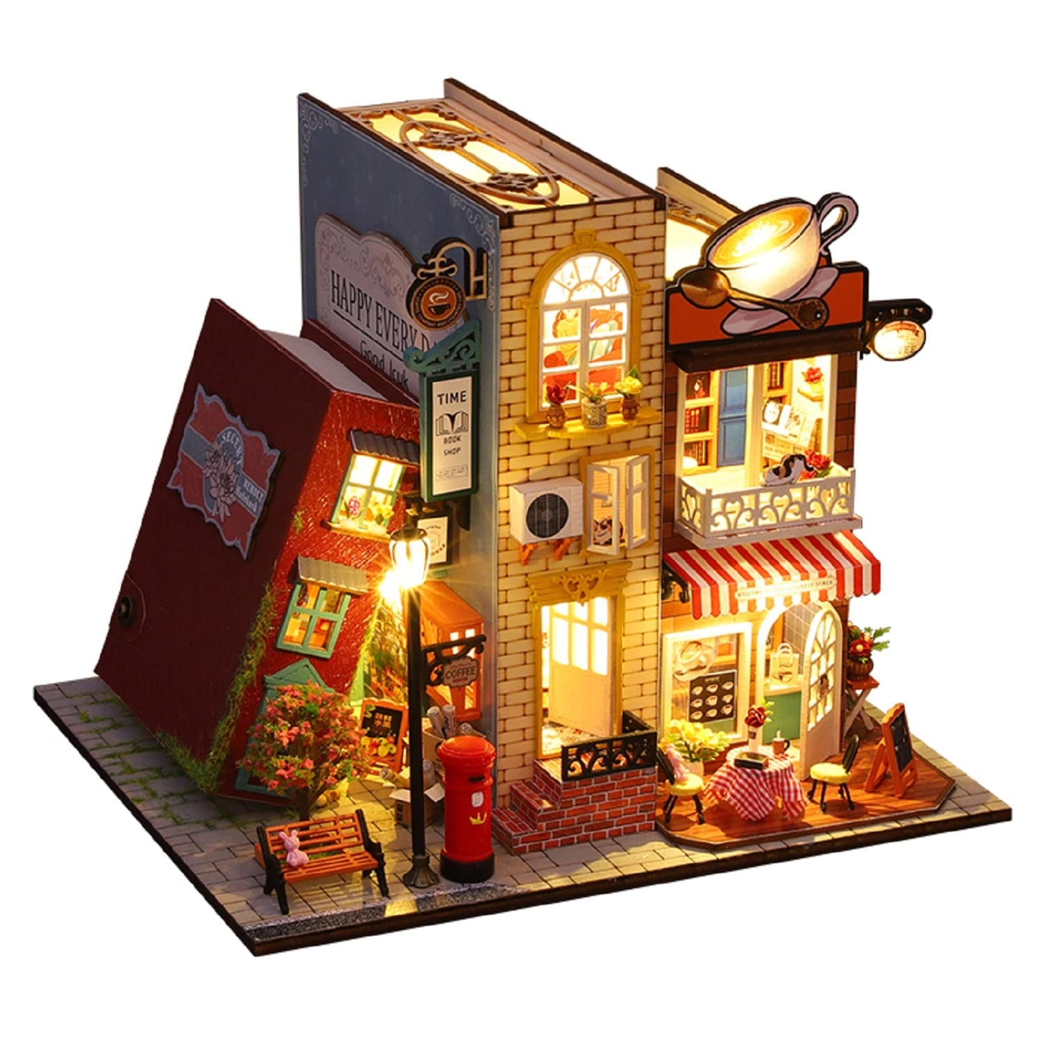 Kisoy DIY Miniature House Kit - Inside and Outside The Book