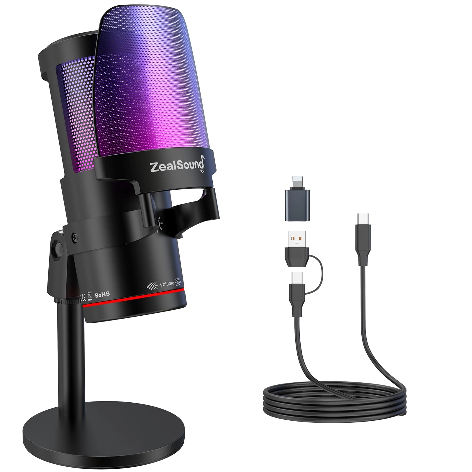 zealsound KM8 Series USB+Lightning Microphone Bundle