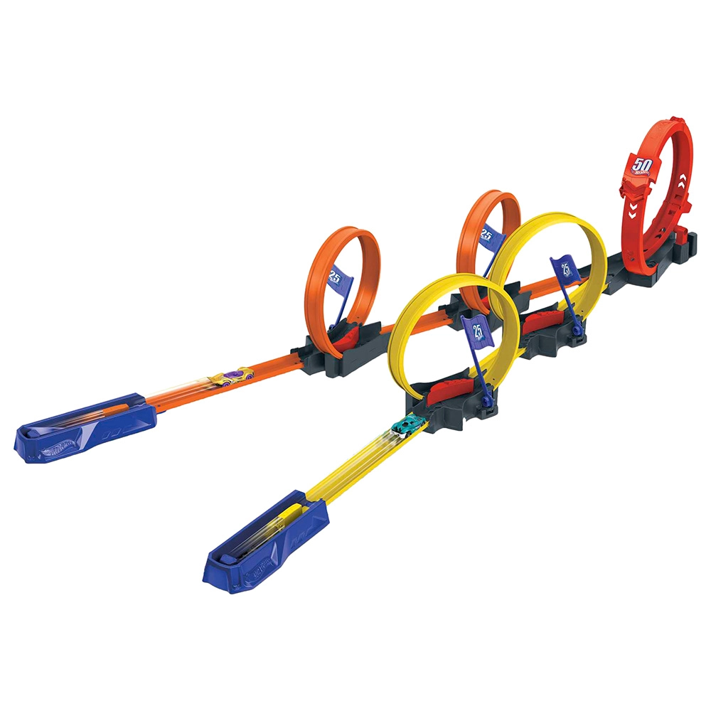Hot Wheels Multi-Loop Race Off Playset - Action 5 loops 85 inches