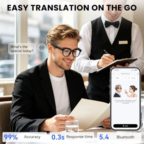 smart Glasses - Black 1 Centimeters Activity Tracker