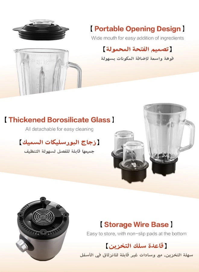 BL-101 - Multi-Function Blender Double Grinders Stainless Steel Blades