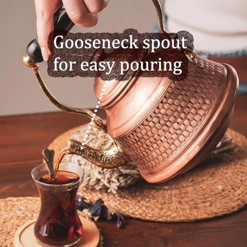 Turkish TeaPot - Copper 1.5 Liters