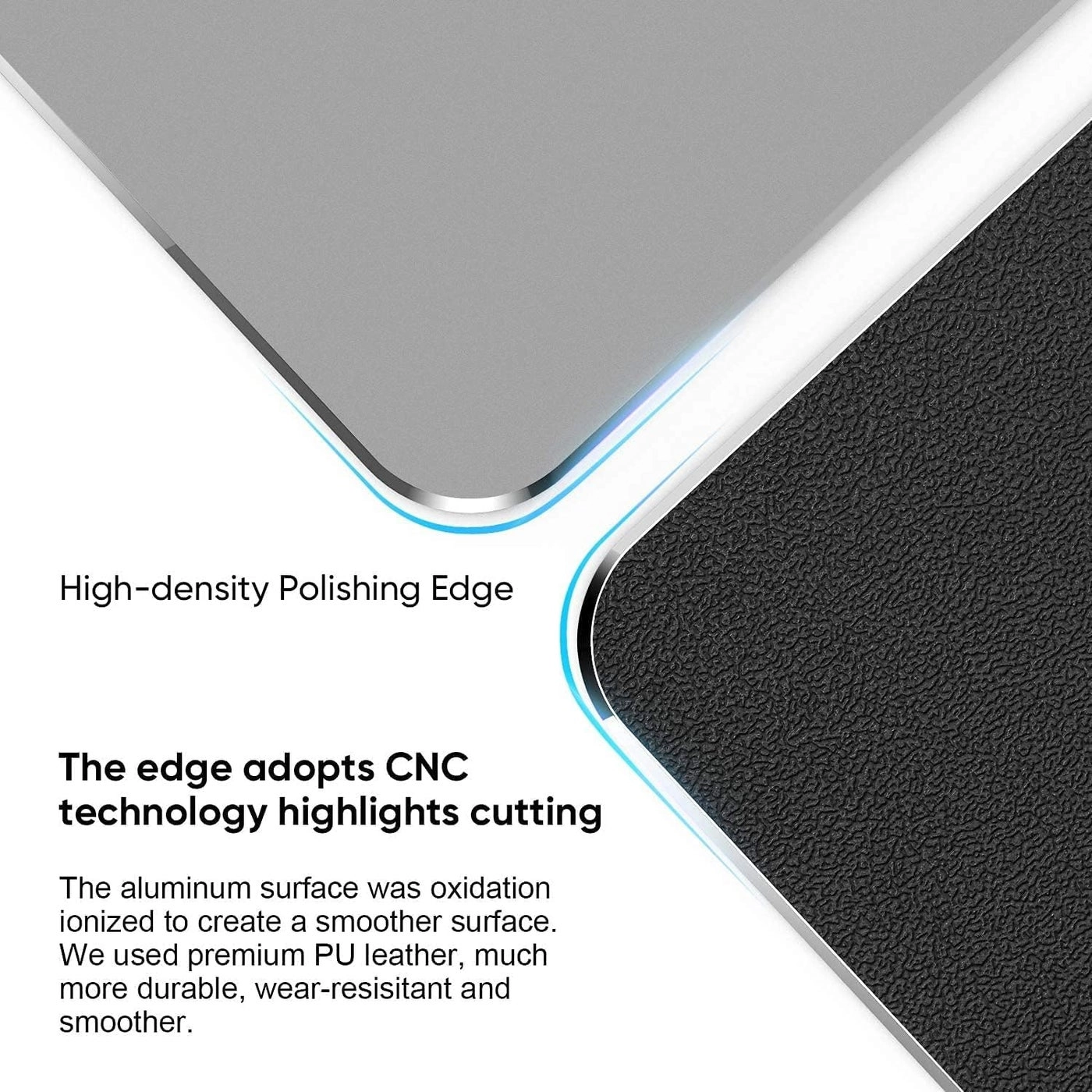 Aluminum Mouse Pad - Gray 8.7x7.1in