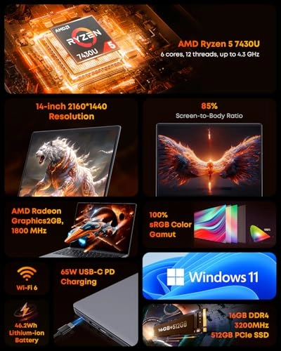 CoreBook X - 14'' Ryzen 7430U 16GB DDR4 512GB SSD