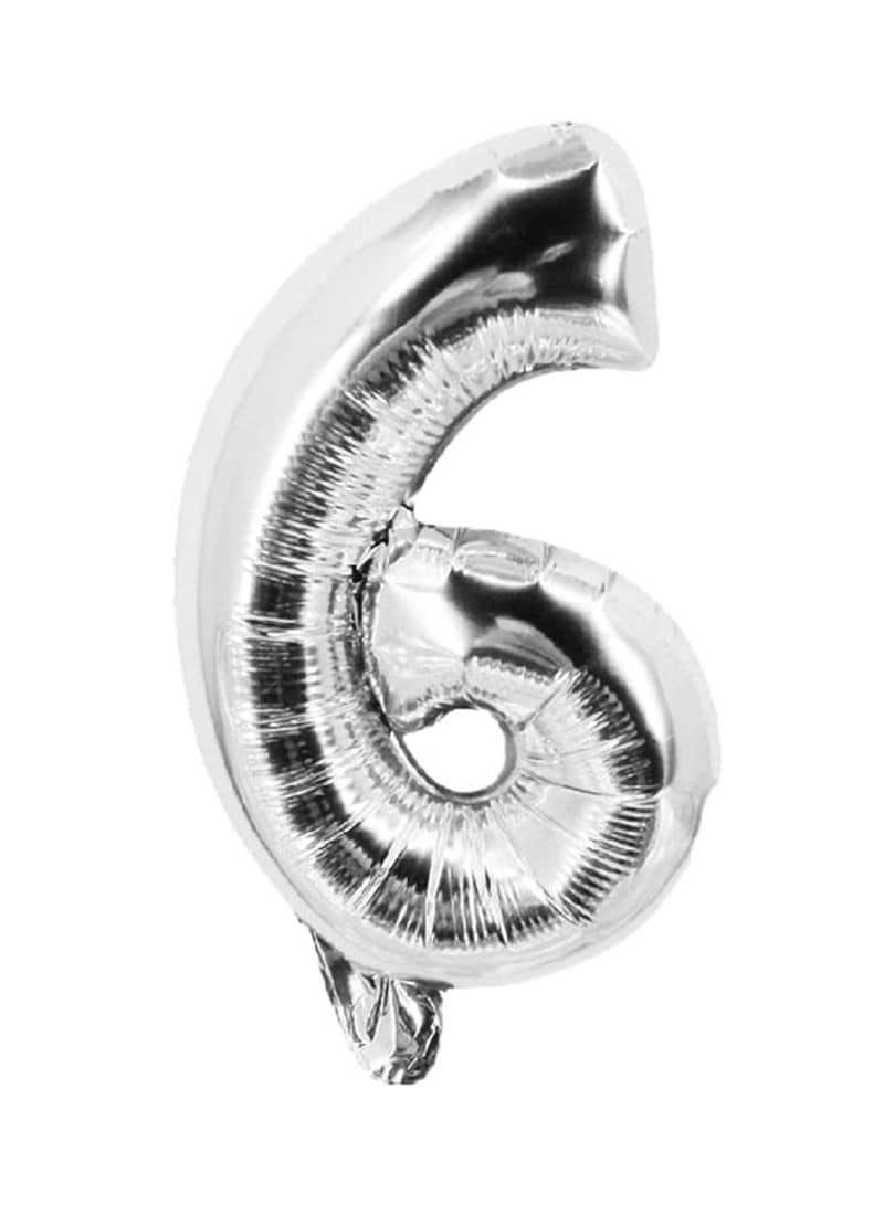 Party time 6 Number Decorative Foil Balloon - Birthday
