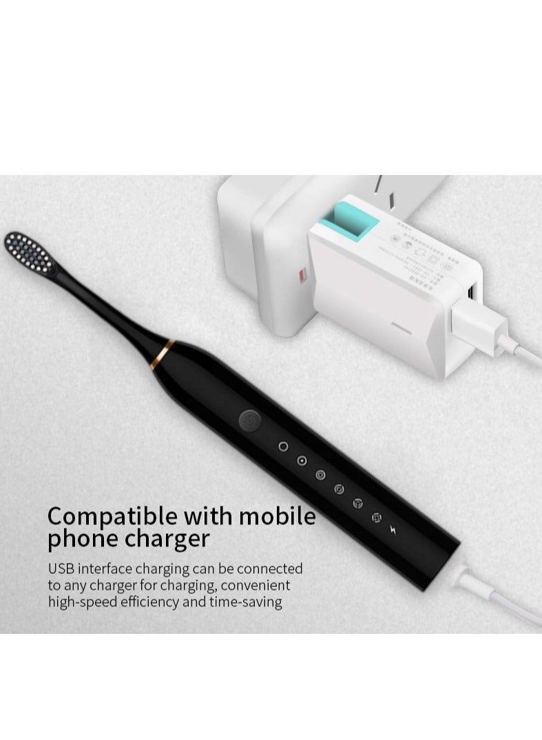 Electric Toothbrush - 4 Brush Heads 5 Modes Rechargeable