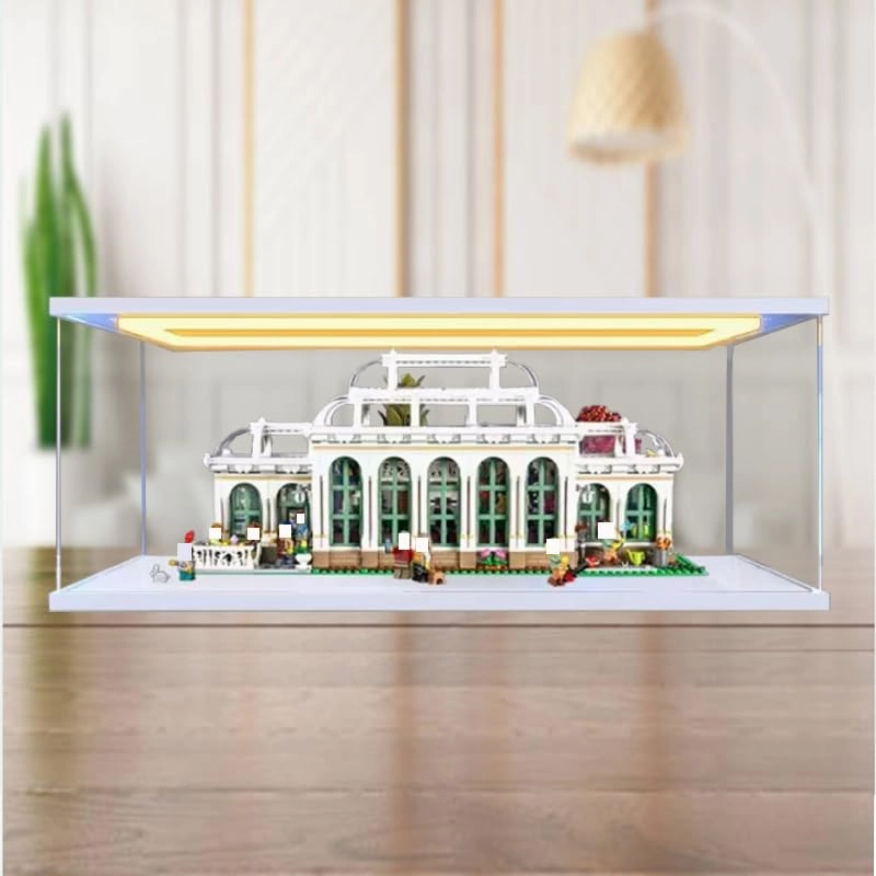 Clear Acrylic Display Case (21353) - White Bottom+top Light