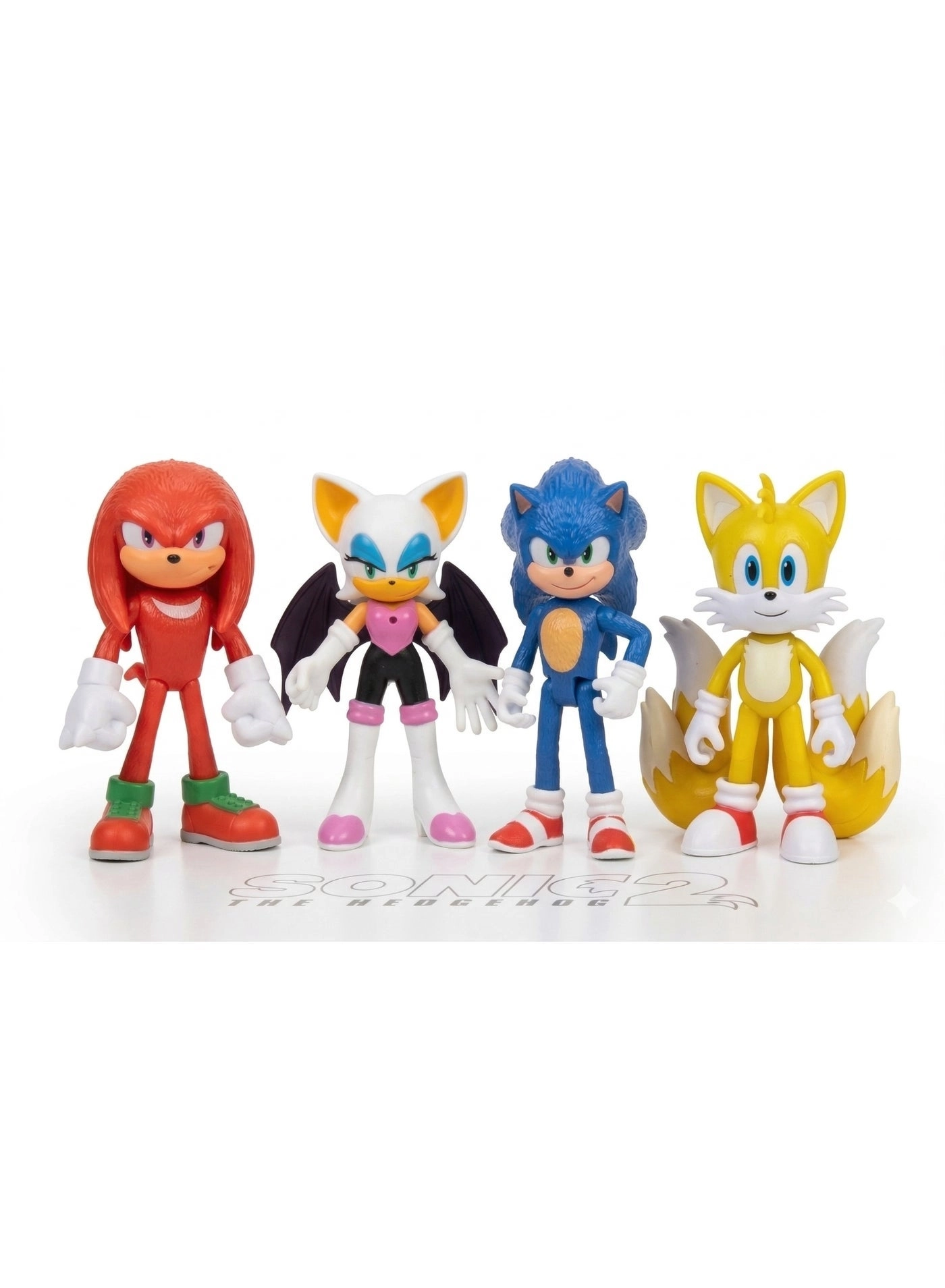 Sonic + Tails + Knuckles + Rouge The Bat - Sonic - 3+ Years 4 pcs