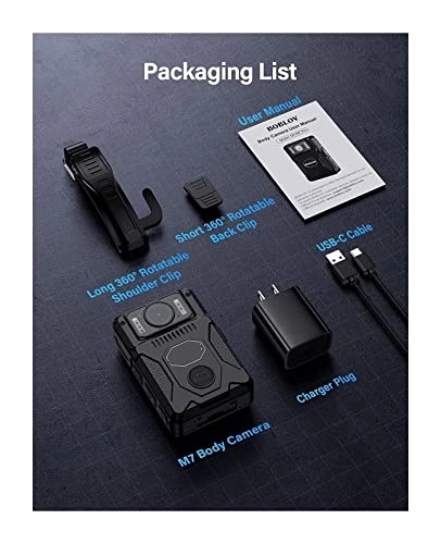 M7128GB GPS الجسم يرديها الكاميرا 180 درجة عدة قابلة للدوران كاميرا صغيرة مع شاشة LED تَسجِيل 4000mAh كاميرا الجسْم كاميرا الدراجة