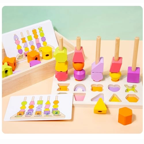 Wooden Beads Sequencing Toy Set - 2 - 12 months 21 piece(s)