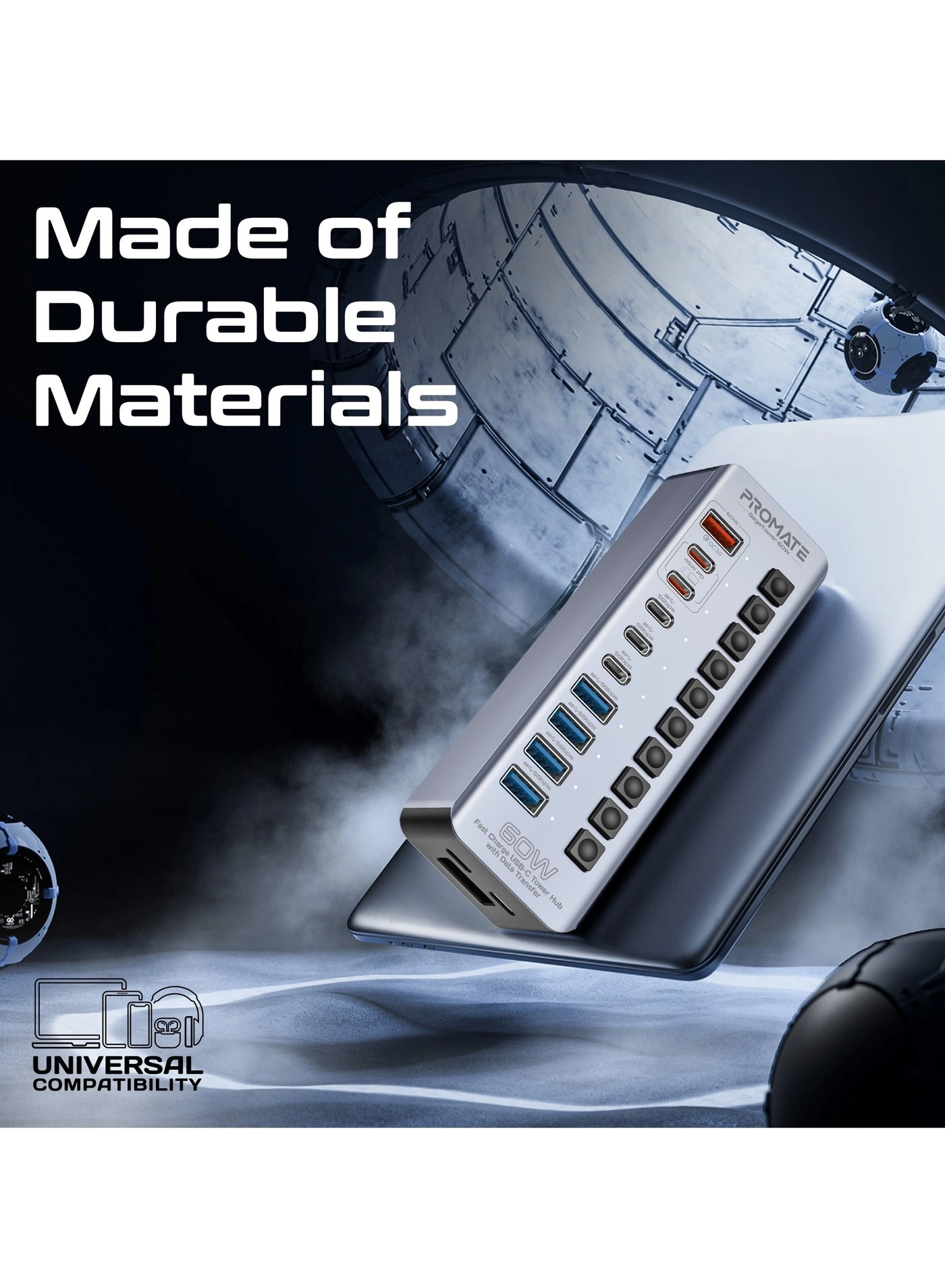 GegaTower-60W - 14-In-1 USB-C Tower Hub