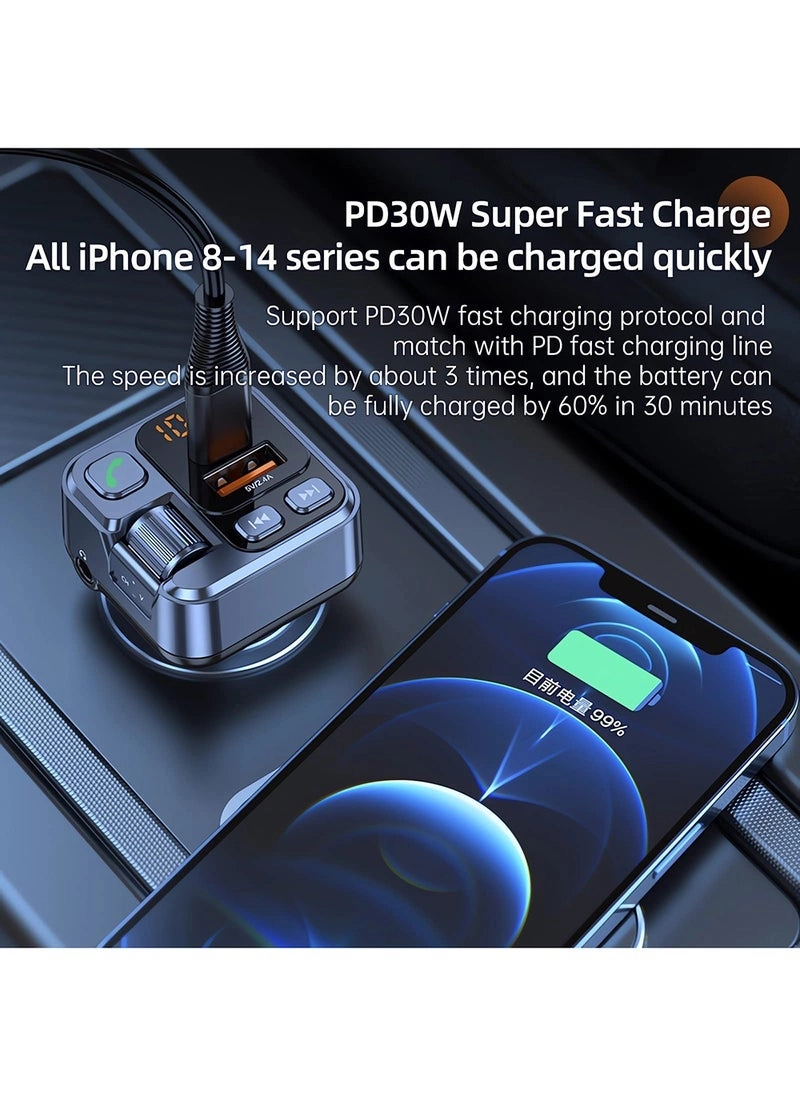 Car Bluetooth Adapter - Car Fast Charger MP3 Music Player