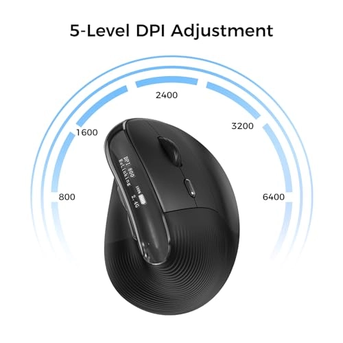 Wireless Ergonomic Mouse - 2.4G Bluetooth Wired