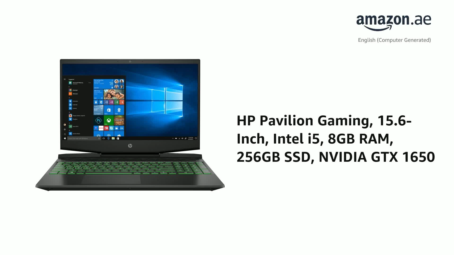 Pavilion Gaming Laptop - 15.6'' 256GB 8GB Core i5-9300H