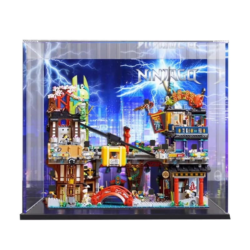 HCAEIOFJ NINJAGO 71799 Display Case - Clear Acrylic 60x30x50cm