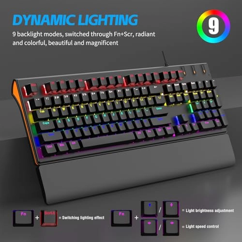 RGB Wired Mechanical Gaming Keyboard - Wired