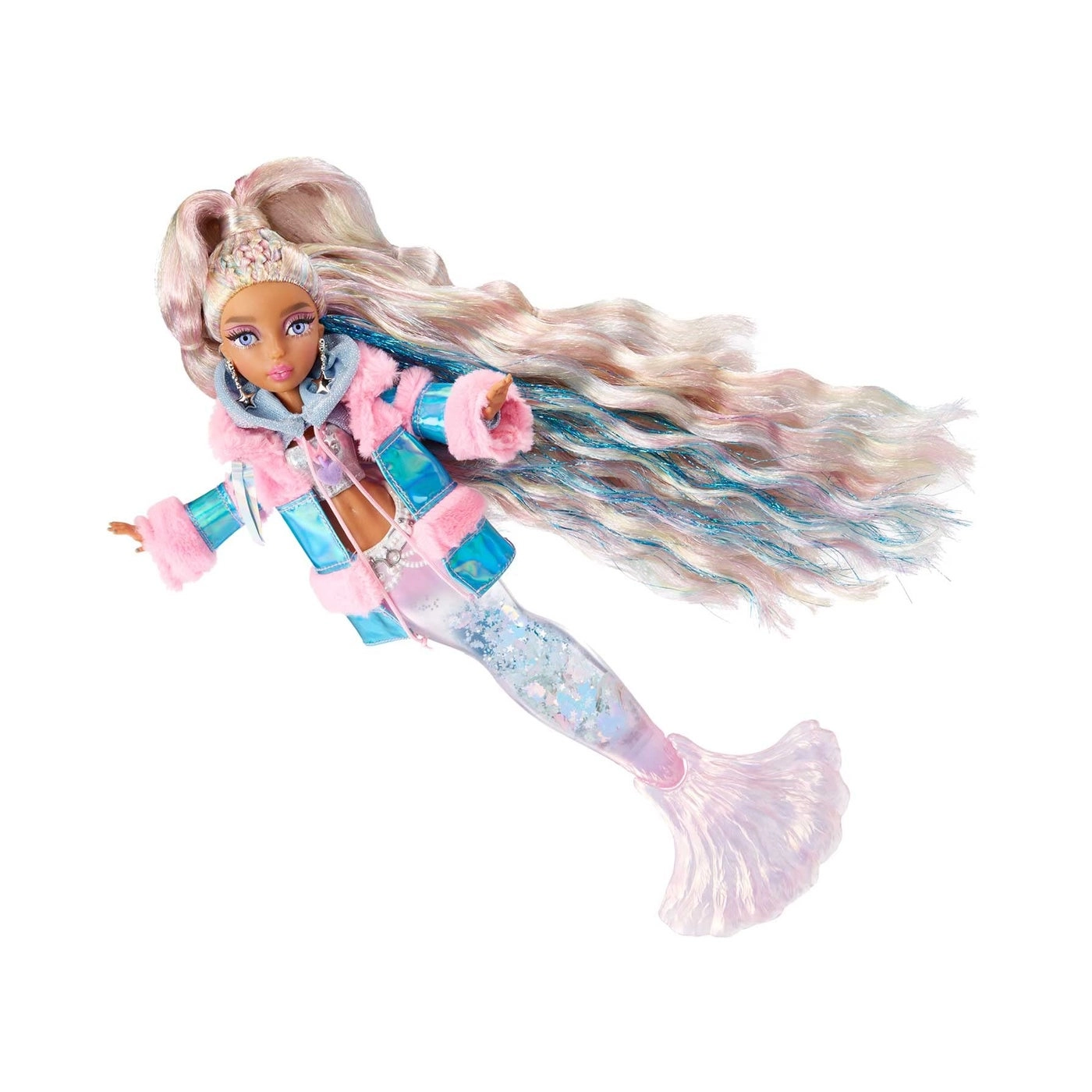 Kishiko Mermaid Fashion Doll - Winter Waves Color Change Fin Glitter-Filled Tail
