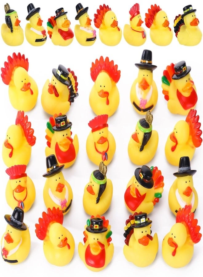 Karenhi Thanksgiving Rubber Ducks - 24 Pieces 2 Inch