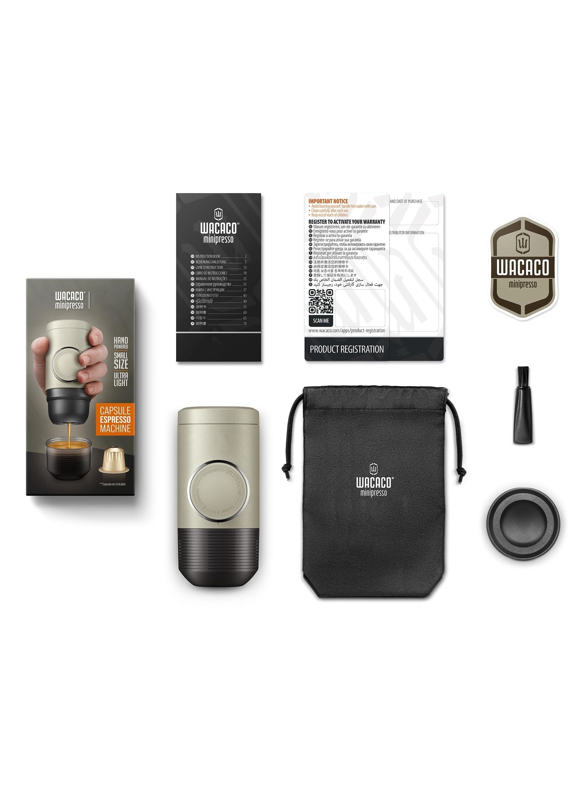 Portable Espresso Machine Manual Nespresso-Compatible 152745
