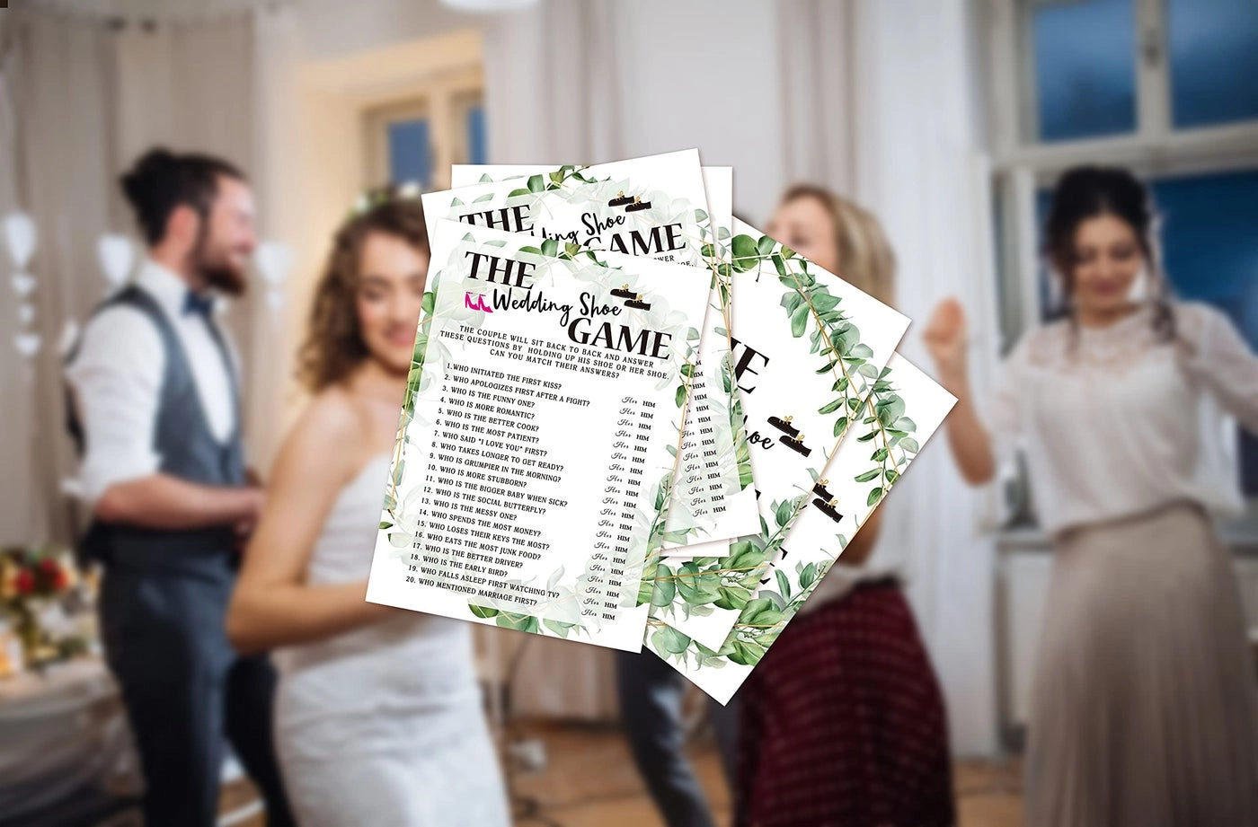Bridal Shower Game Over or Under - 30 Cards