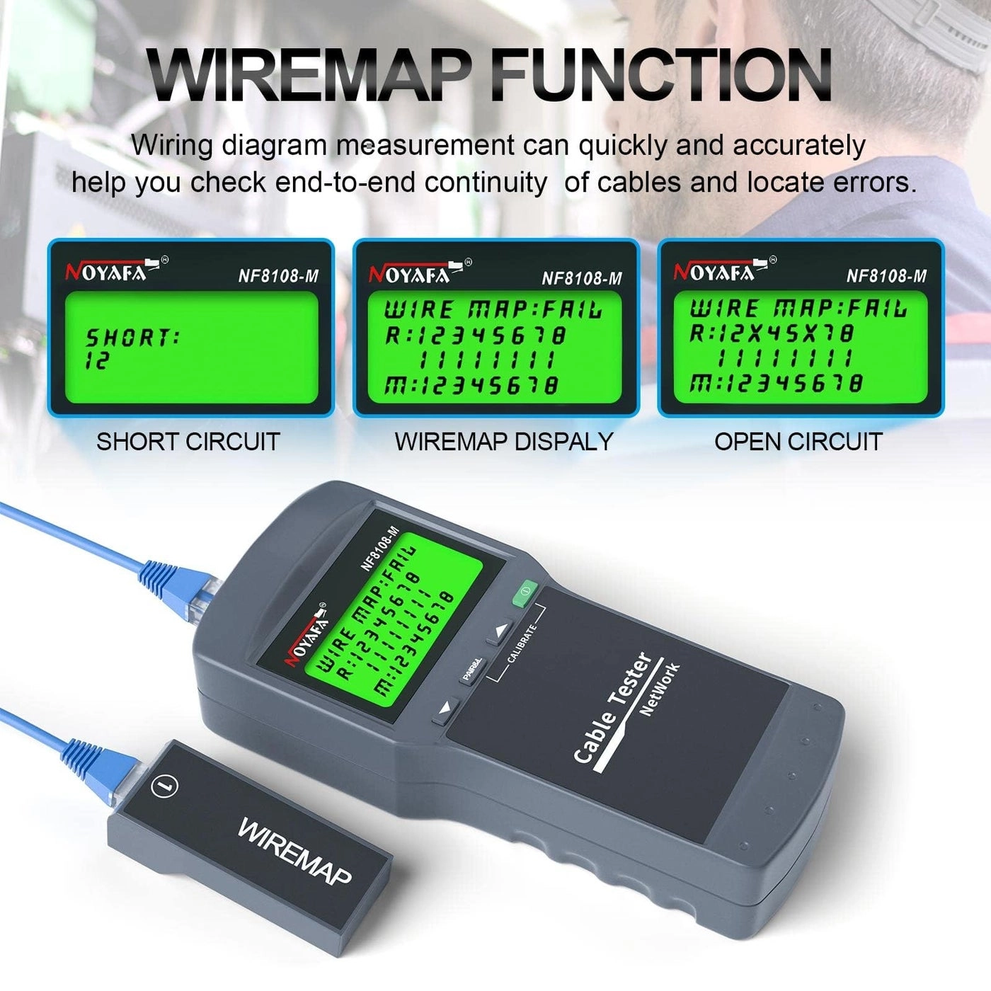Network Cable Tester - RJ45 Measure Length