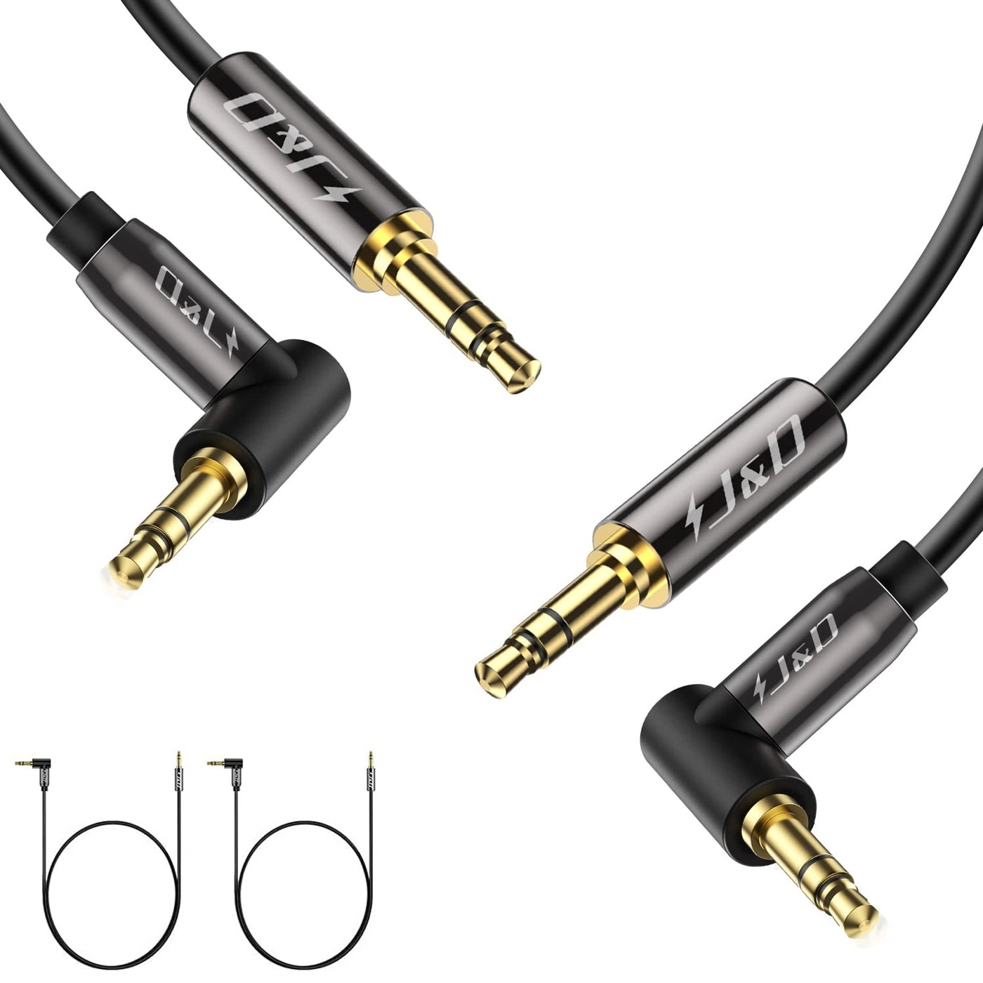 JD 3.5mm Stereo Audio Aux Jack to Jack Cable - 3 Feet Pack