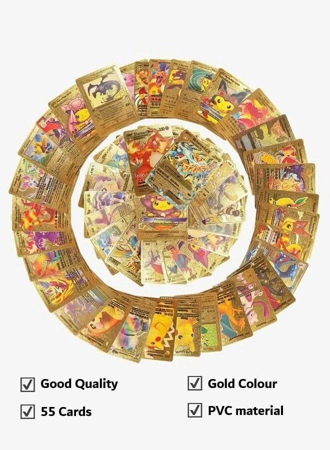 Assorted Cards Deck Box Set - Gold 55pcs