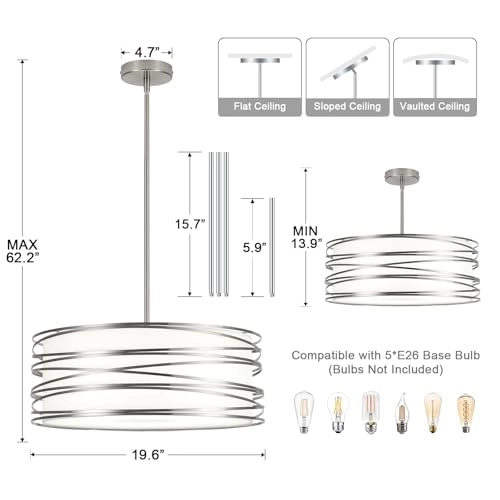 Farmhouse Chandelier - 79.6 inches