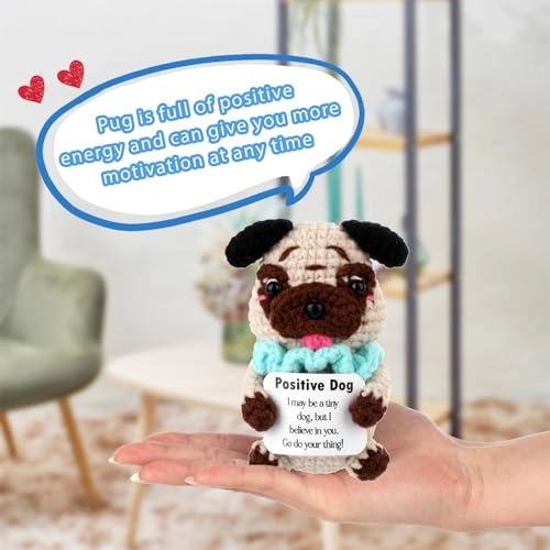 Pug Positive 10 cm Crochet