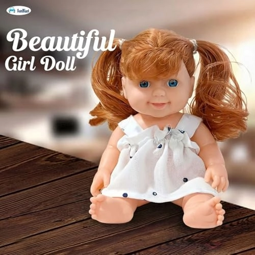 Beautiful Girl Doll - 17 cm Silicone White Dress