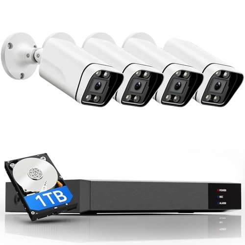 PoE Camera - 4pcs 8MP + 8CH NVR - 1TB