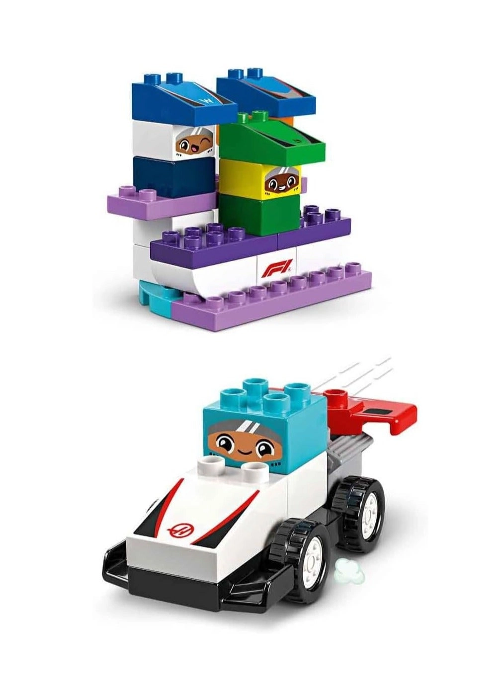 DUPLO Town F1 Team Race Cars & Drivers - 2 Plus Year multicolor