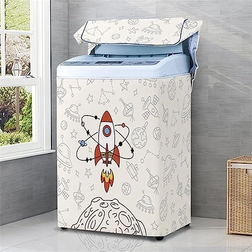 Washing Machine Cover - Top Load Zipper Red Rocket