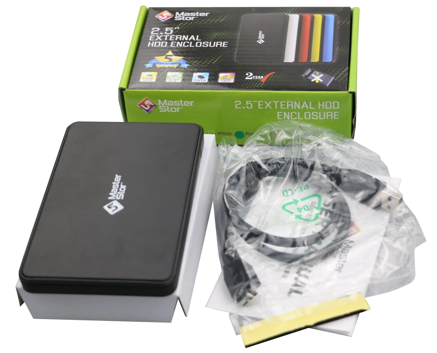 MasterStor Windows USB 3.0 External Hard Disk Drive - 1TB 2.5-inch HDD