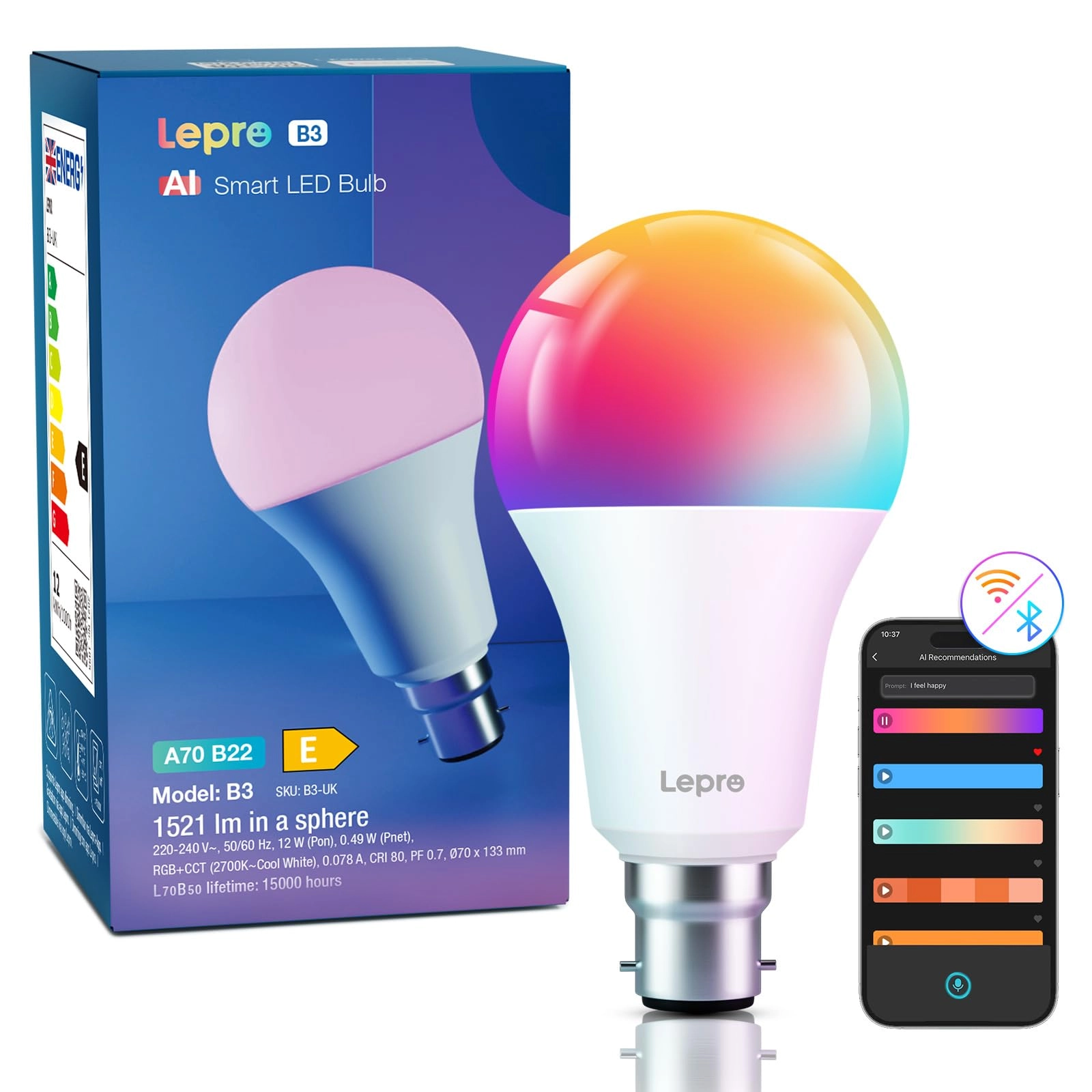 Lepro B22 AI Smart Bulb - 1.0 count