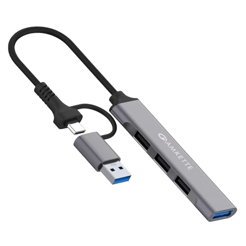 Amkette Type C Hub - Type-A+C 4 Port 5Gbps