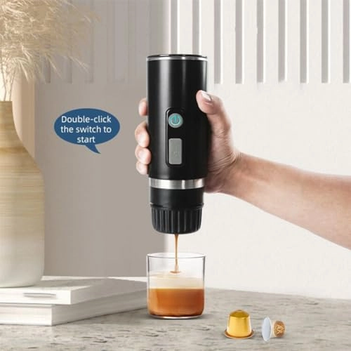 Portable Capsule Coffee Machine - 110 Milliliters ground coffee and coffee capsules
