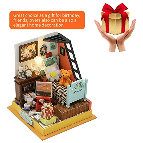 Miniature Wooden Dollhouse Furniture Kit - Creative Room 1:24