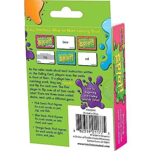 Rhyming Words Splat Game - Kid 225 pieces