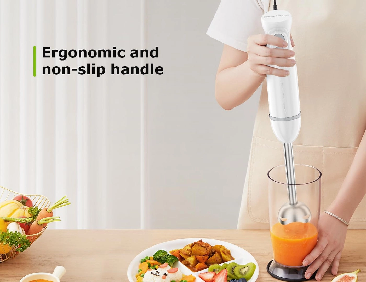 Hand Blender - 2-Speed Portable Stick