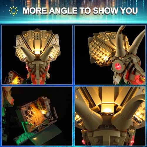 LED Light Kit for LEGO 76969 Dinosaur Fossils Triceratops Skull Set