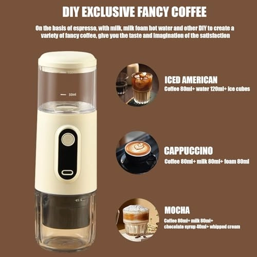 Portable Electric Espresso Machine - 2-IN-1 USB-C LCD Self-Heating