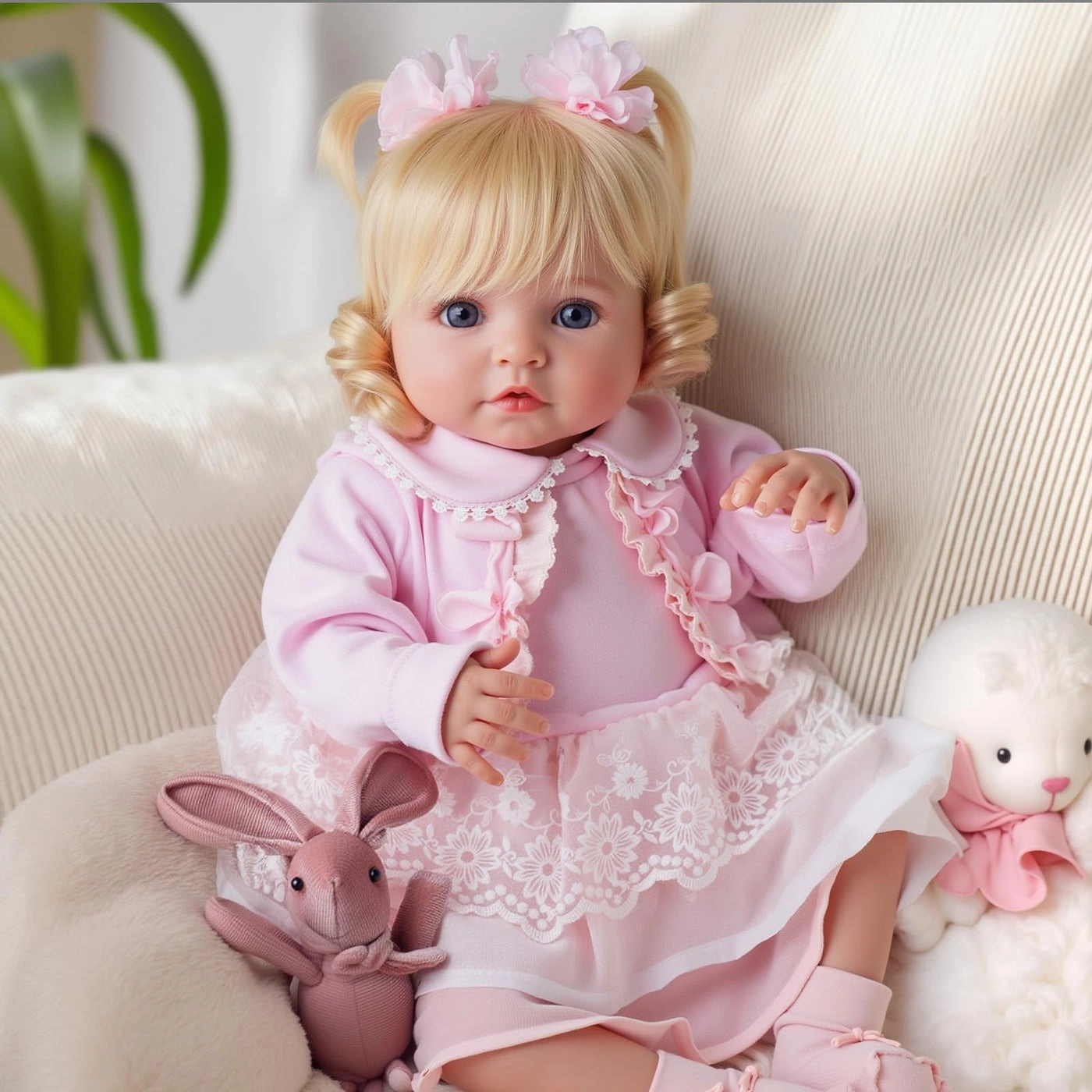 Alva Reborn Baby Doll - 20inch Soft Vinyl Limbs Cloth Body