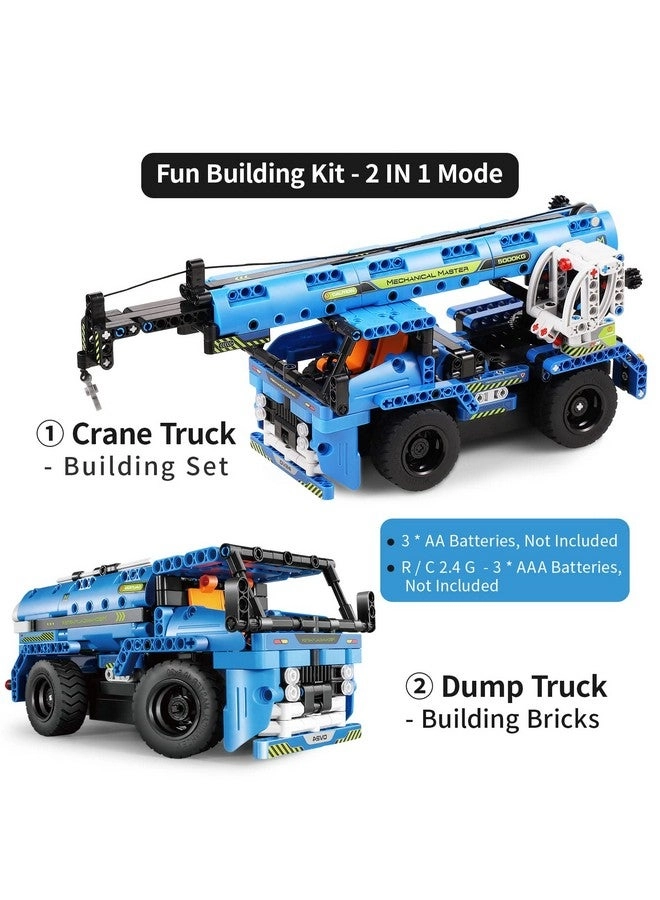 Remote Control Building Toys - 2-in-1 Technic Crane Truck