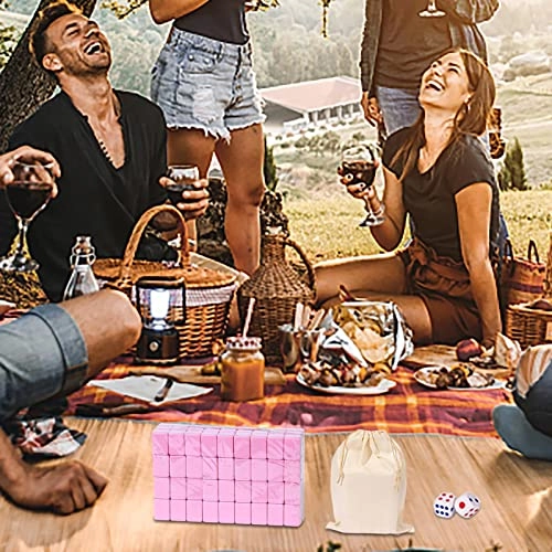 Mini Mahjong - 144 tiles Portable Pink