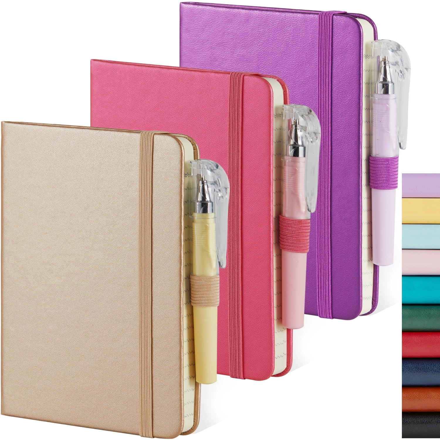 nirmiro Small Notebook Journal - 68 Sheets 3 Pack Ruled