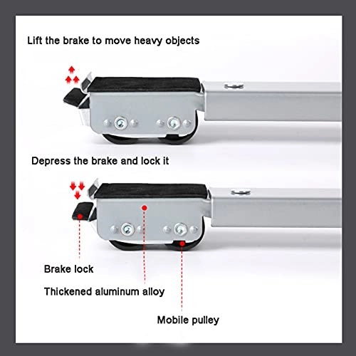 Washing Machine Base - Silver Adjustable 45-70cm