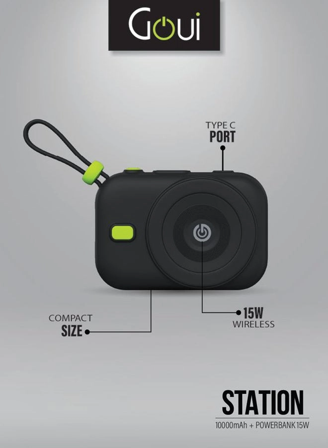 Station Power Bank - 10000 mAh 15 Watt Wireless Charging